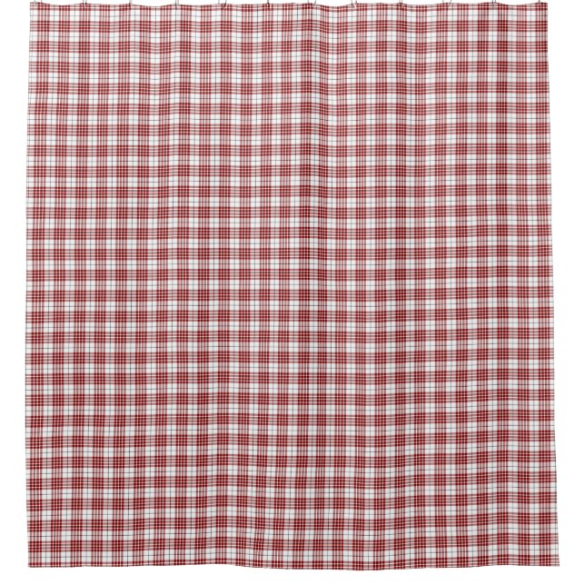 Rideaux De Douche Buchanan tartan rouge blanc plaid (Devant)