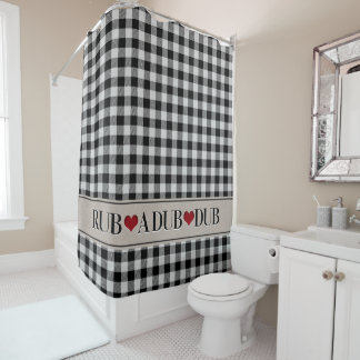 Rideaux De Douche Buffalo Check Rustic Country