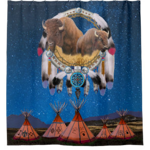 RIDEAUX DE DOUCHE BUFFALO DREAM CATCHER