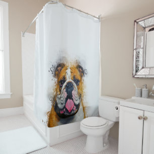 Rideaux De Douche Bulldog Art anglais Bulldog Lover Idée cadeau