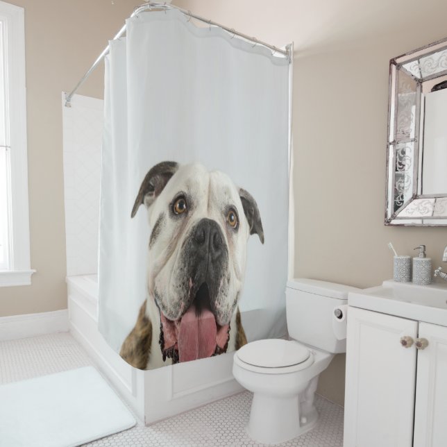 Rideaux De Douche Bulldog Cute Bulldog Pooch (En situation)
