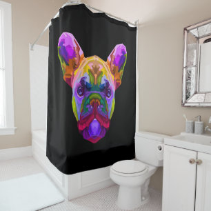 Rideaux De Douche Bulldog français coloré Bulldog Lover