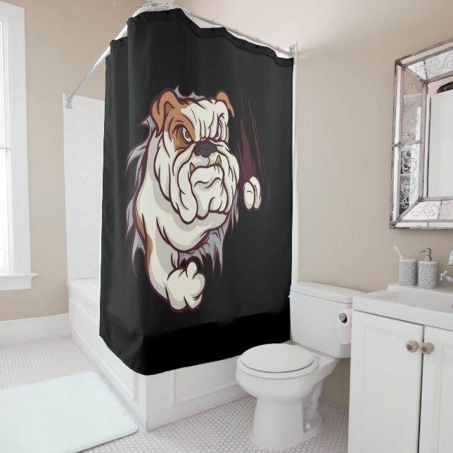Rideaux De Douche Bulldog Head Anglais Bulldog Lover (En situation)