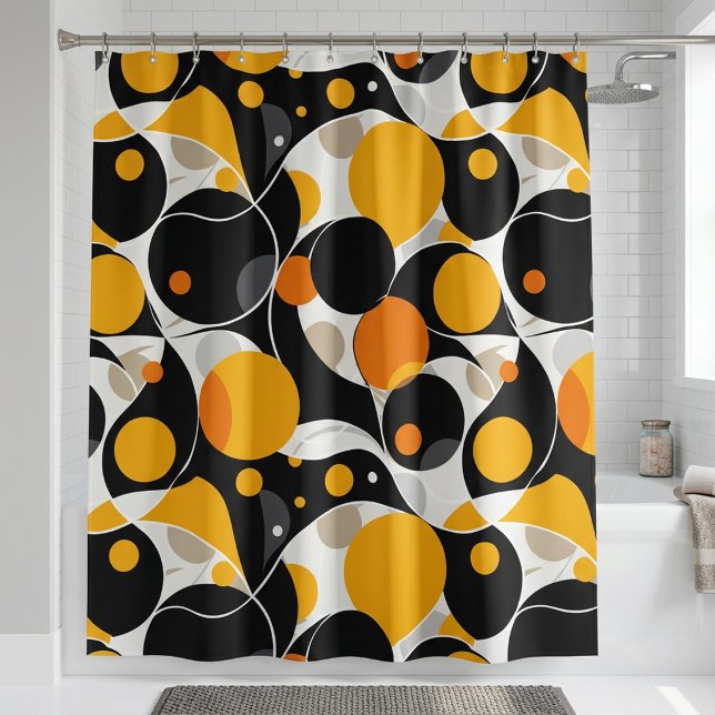 Rideaux De Douche Bulles colorées abstraites modernes (Créateur téléchargé)