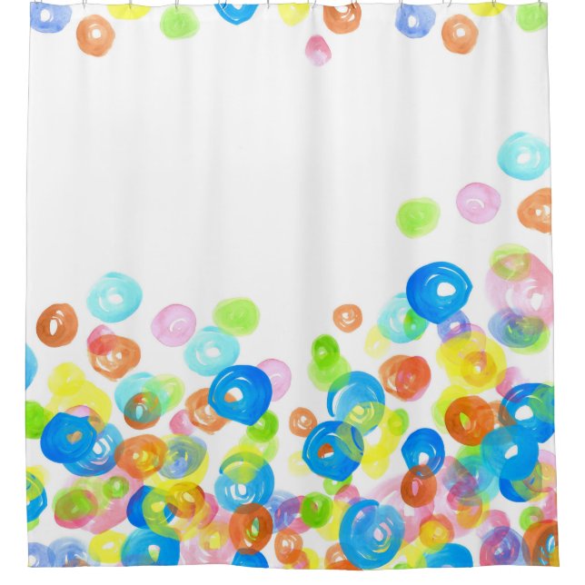 Rideaux De Douche Bulles multicolores Design 21 (Devant)