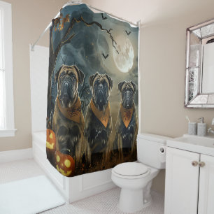 Rideaux De Douche Bullmastiff Halloween Éffrayant
