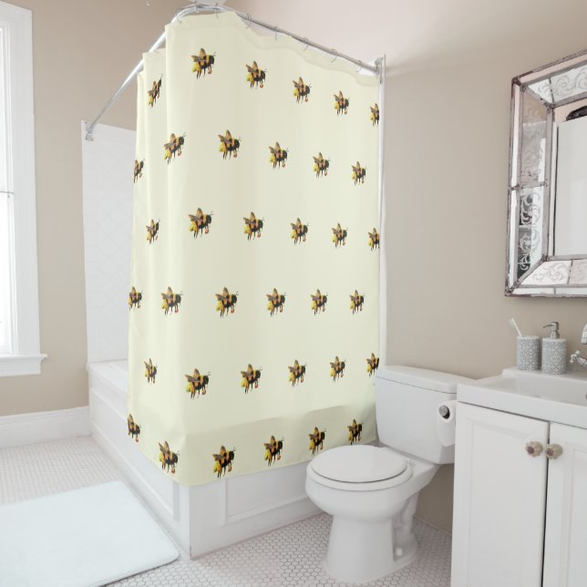 Rideaux De Douche Bumble Bee transportant du pollen (En situation)