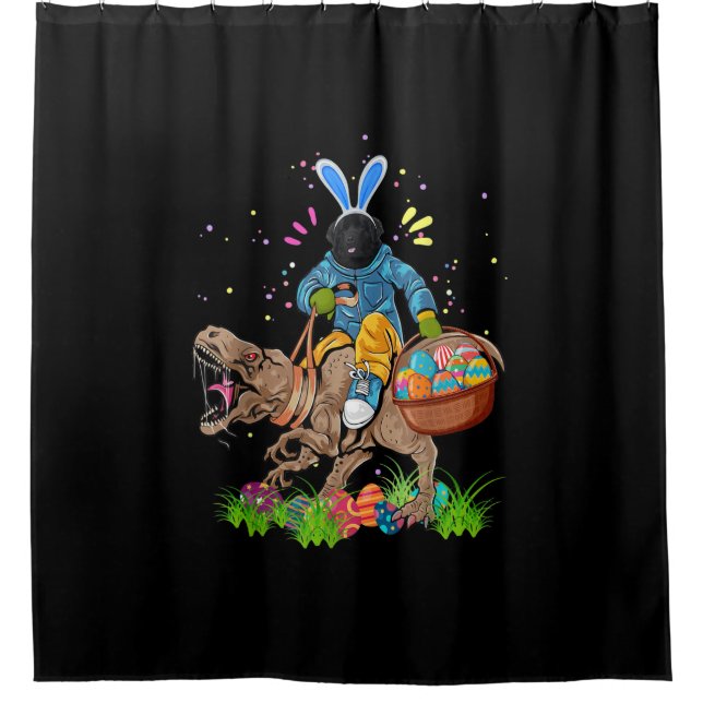 Rideaux De Douche Bunny Newfoundland Dog équitation Dinosaure Pâques (Devant)