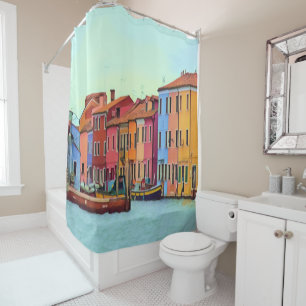 Rideaux De Douche BURANO - Lagon vénitien Venise - Burano