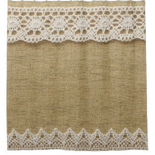 Rideaux De Douche Burlap, dentelle texture tissu.