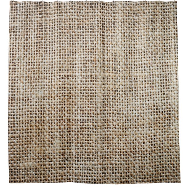 Rideaux De Douche Burlap Hessian Arrière - plan Texture (Devant)