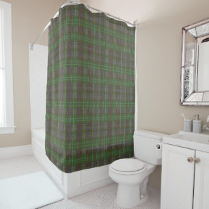 Rideaux De Douche Cabanon Tartan Vert Forêt
