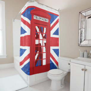 Rideaux De Douche Cabine de téléphone britannique