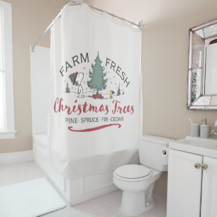 Rideaux De Douche cacahuètes   Arbres de Noël frais de ferme