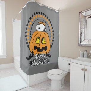 Rideaux De Douche cacahuètes Bonne Halloween