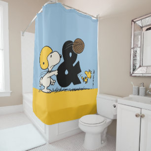 Rideaux De Douche cacahuètes   Football Snoopy & Woodstock
