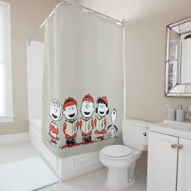 Rideaux De Douche cacahuètes | Joyeuse Chorale de Noël (En situation)