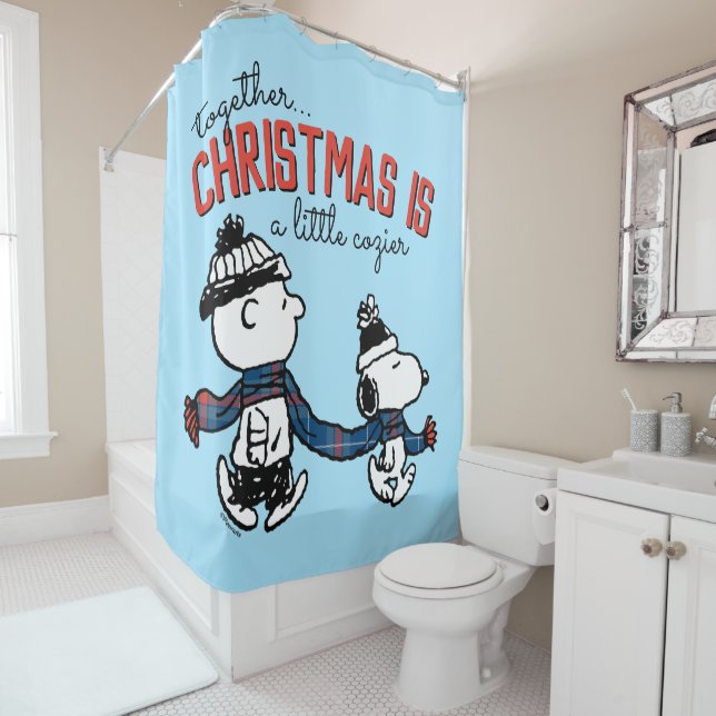 Rideaux De Douche cacahuètes | Snoopy & Charlie Brown Winter Scarf (En situation)