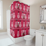 Rideaux De Douche cacahuètes | Snoopy Christmas Sweater Snowman<br><div class="desc">Célébrez les fêtes et votre amour des cacahuètes avec ce pull de Noël moche avec Snoopy et une rangée de bonhommes de neige.</div>