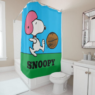 Rideaux De Douche cacahuètes Snoopy Football Kicker