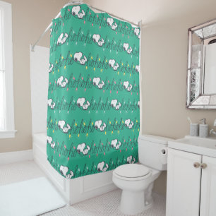 Rideaux De Douche cacahuètes Snoopy Ho Ho Ho Noël Motif