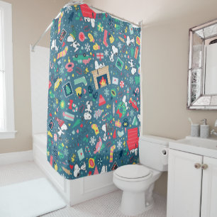 Rideaux De Douche cacahuètes Snoopy Motif de vacances