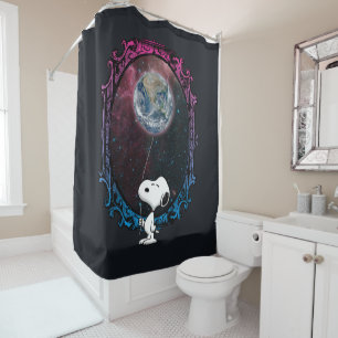 Rideaux De Douche cacahuètes   Snoopy Spacé Out Balloon