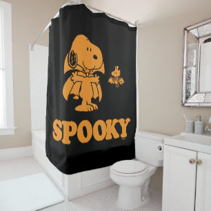 Rideaux De Douche cacahuètes Snoopy & Woodstock Éffrayant
