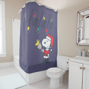 Rideaux De Douche cacahuètes Snoopy & Woodstock Ho Ho Ho
