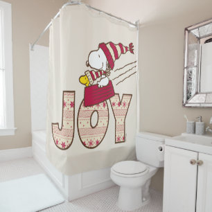 Rideaux De Douche cacahuètes   Snoopy & Woodstock Joy Sled Ride