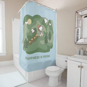Rideaux De Douche cacahuètes Snoopy & Woodstock Le bonheur est Ran