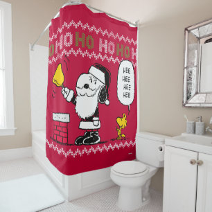 Rideaux De Douche cacahuètes   Snoopy & Woodstock Père Noël Bell Rin