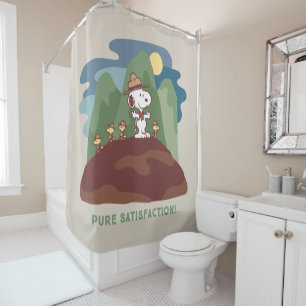 Rideaux De Douche cacahuètes Snoopy & Woodstock Satisfaction pure