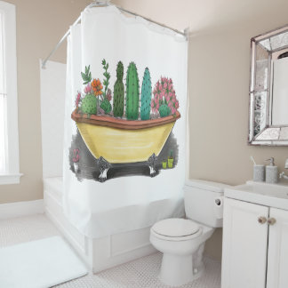 Rideaux De Douche Cactus colorés