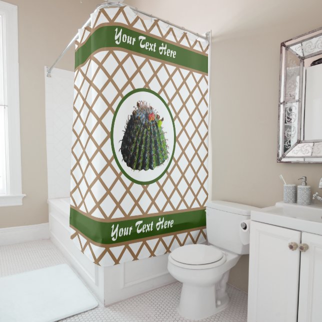 Rideaux de douche Cactus - Personnalisation facult (En situation)
