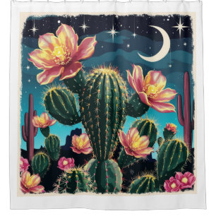 Rideaux De Douche Cadeau de nuit de cactus