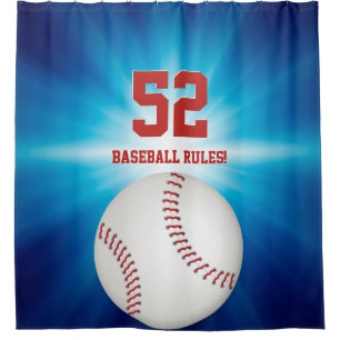 Rideaux De Douche Cadeau frais de sport du base-ball