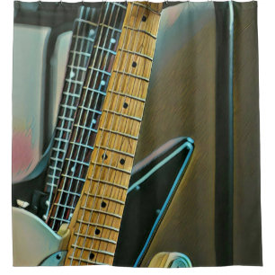 Rideaux De Douche cadeau guitare pour fête des pères