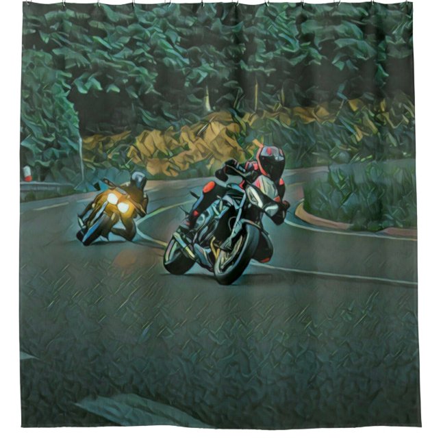 Rideaux De Douche Cadeau moto (Devant)