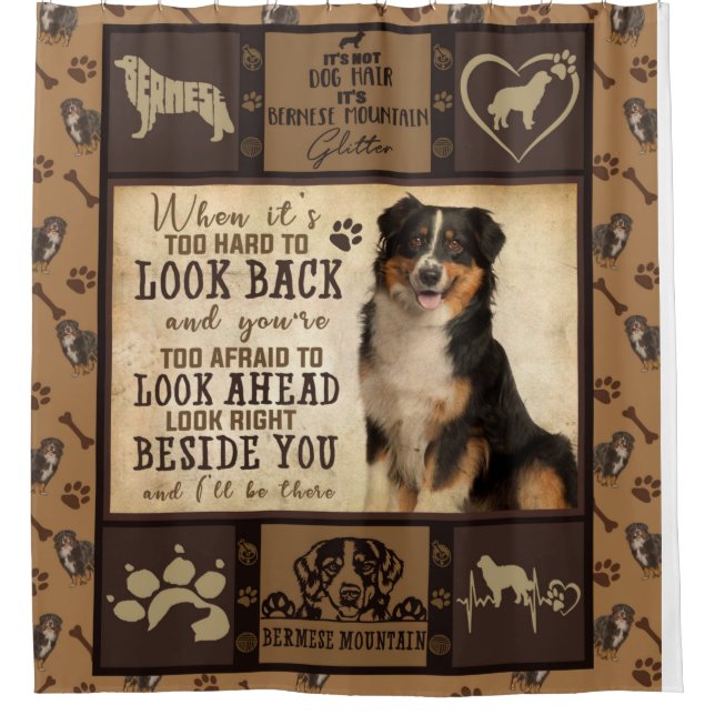 Rideaux De Douche Cadeau personnalisé Bermese Mountain Dog Blanket (Devant)