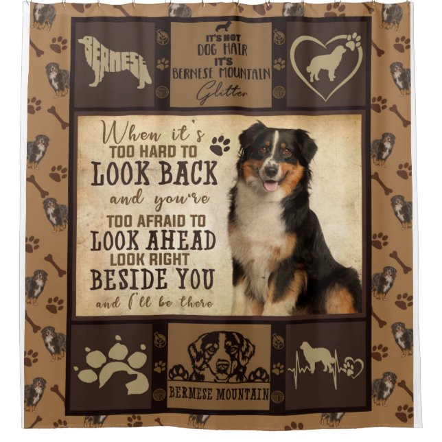 Rideaux De Douche Cadeau personnalisé Bermese Mountain Dog Blanket (Devant)