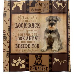 Rideaux De Douche Cadeau personnalisé Schnauzer Dog Blanket,
