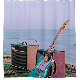 Rideaux De Douche Cadeau pour ami guitariste
