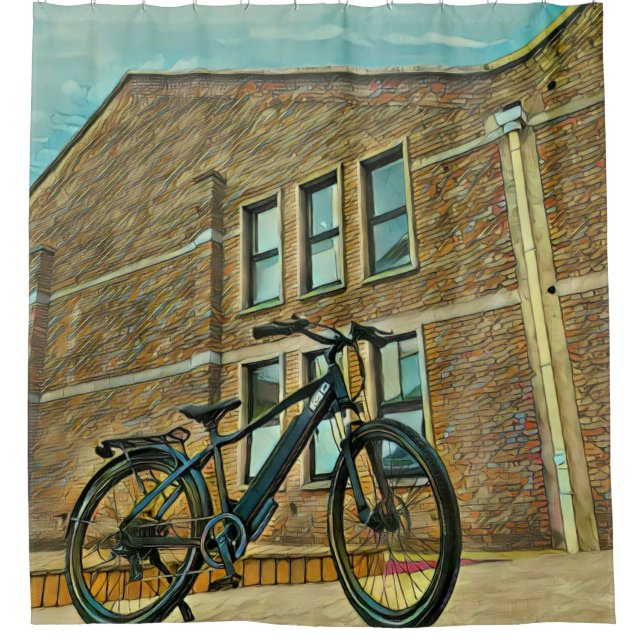 Rideaux De Douche Cadeaux de vélo pour elle (Devant)