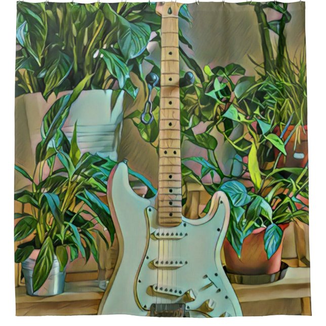 Rideaux De Douche Cadeaux guitaristes (Devant)