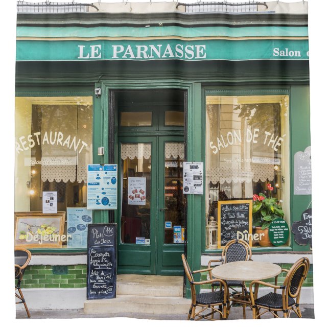 Rideaux De Douche Cafés français : Versailles scène cosy. (Devant)