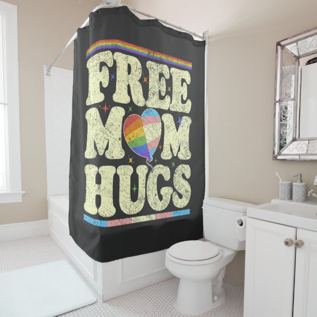 Rideaux De Douche Câlins Gratuits Maman Fierté Lgbt (En situation)