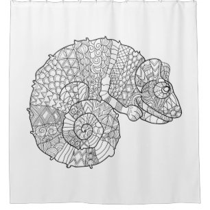 Rideaux De Douche Caméléon Zendoodle