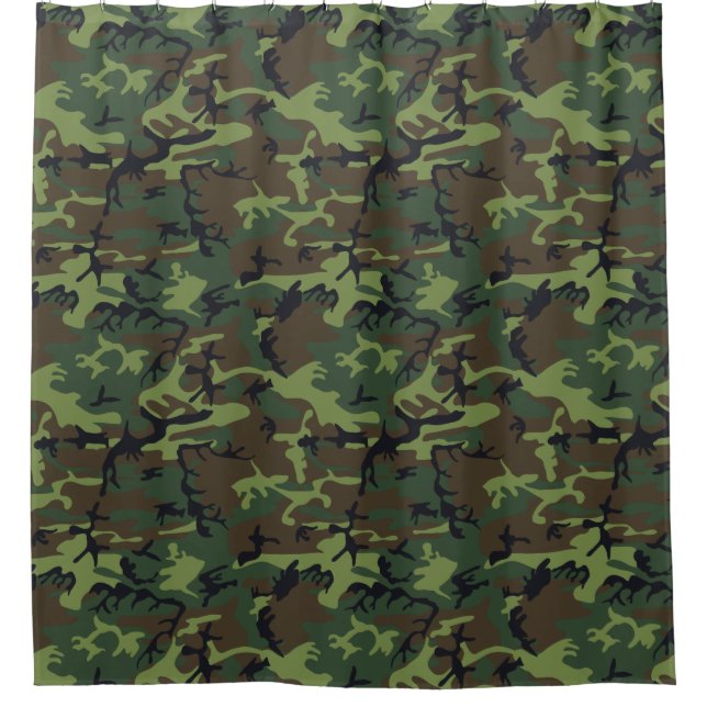 Rideaux De Douche Camo vert (Devant)