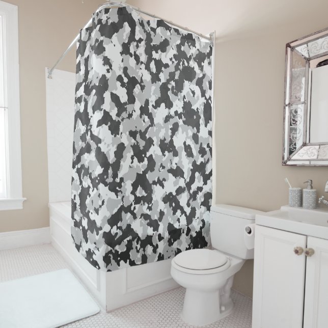 Rideaux De Douche camouflage (En situation)